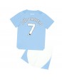Manchester City Joao Cancelo #7 Heimtrikotsatz für Kinder 2023-24 Kurzarm (+ Kurze Hosen)